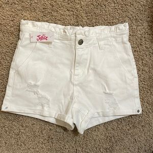 Girls white shorts